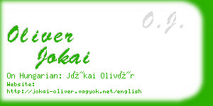 oliver jokai business card